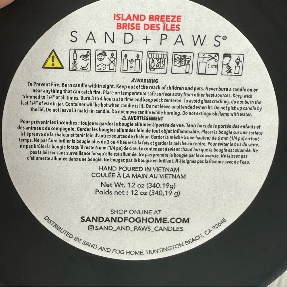 NWT sand + paws Black Candle island breeze dachshund doxie weenie dog